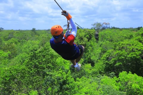 Jungle Adventure from Cancun: Ziplines, Bungee swing and Cenote — photo 1