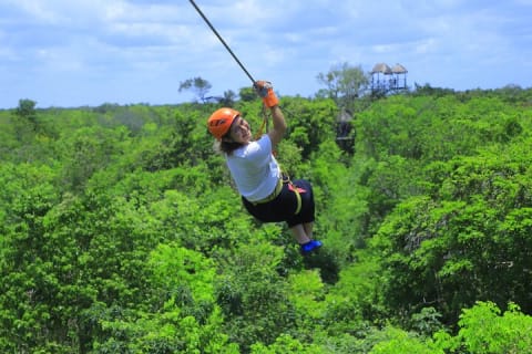 Cenote Jungle Adventure with Zipline circuit, transport & snacks — photo 8
