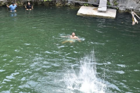 Cenote Jungle Adventure with Zipline circuit, transport & snacks — photo 12
