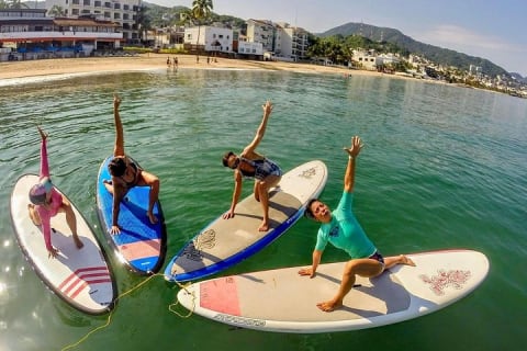 Clase de yoga SUP los jueves por la mañana en el mar en Puerto Vallarta — photo 4