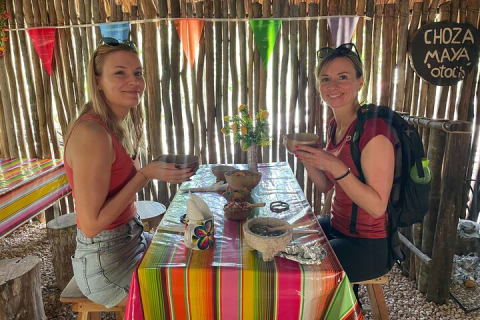 Private Tour Coba ruins Cenote Cavern Mayan Village Lunch — photo 6