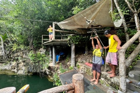 Jungle Zipline Adventure Tour with Cenote swim and Bungee swing — photo 8