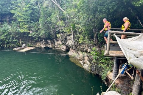 Explore the Mayan Jungle with Ziplines, cenote and bungee swing — photo 6