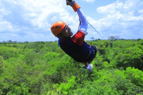 Explore the Mayan Jungle with Ziplines, cenote and bungee swing — photo 12
