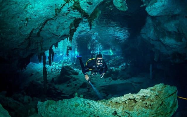 Go for 2 dives in cenote Dos ojos for certified divers photo 5