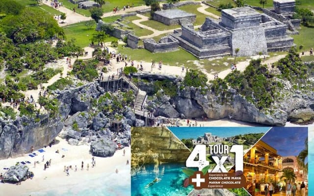 Tulum and Coba 4x1 with Cenote, Playa del Carmen, Mayan Village All Inclusive Tour photo 2