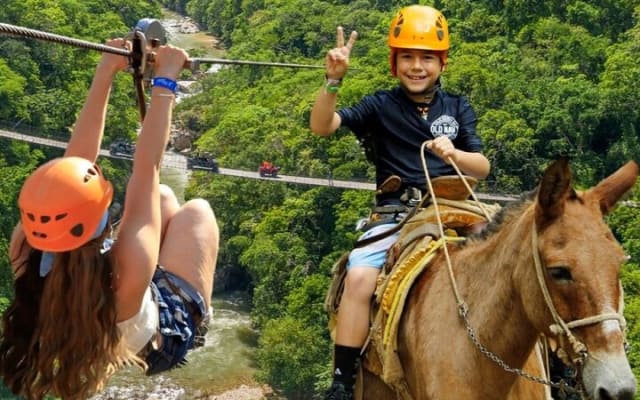 Puerto Vallarta Canopy Tour:Zip-lines and mule ride at the Sierra