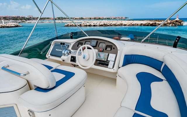 8-Hour Private 50' Azimut 2-Stop Tour to Cozumel Beach w/Food, Drinks & Snorkel photo 5