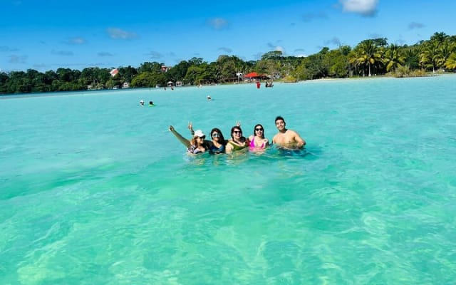 Bacalar Lagoon Seven Colors with Pontoon Ride from Tulum photo 7
