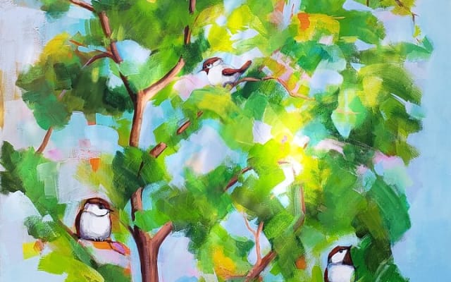 Freestyle Acrylic Painting Class photo 2