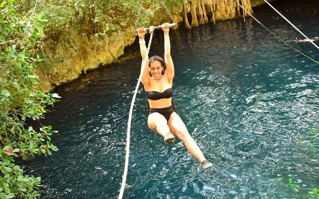 Jungle Zipline adventure with Cenote, Bungee swing and lunch photo 4