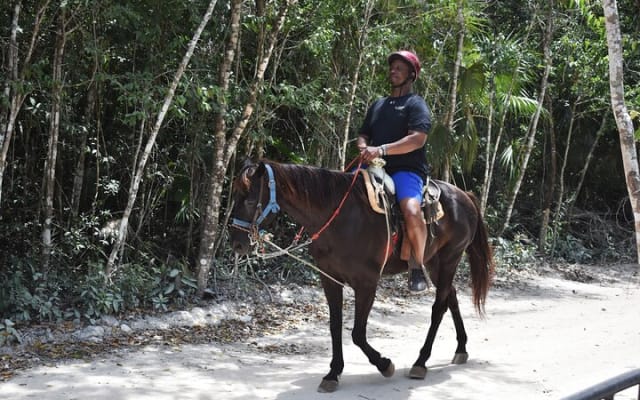 Horseback riding Tour with ATV circuit, ziplines and Cenote photo 4