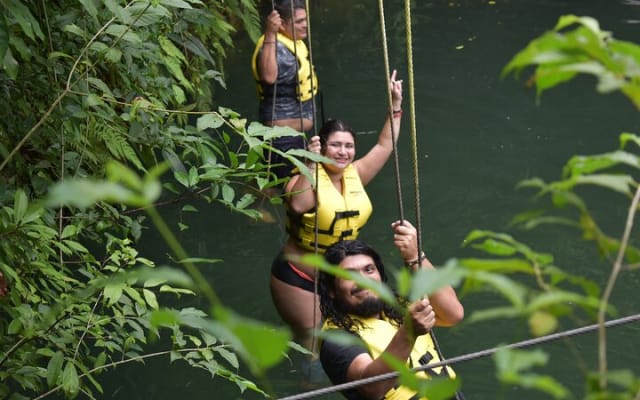 Top Ziplines in Mexico with Cenote, Bungee, snack & transport photo 4