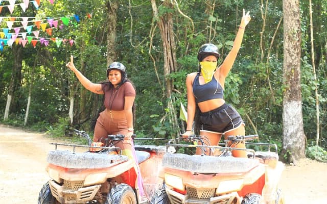 Thrills in Tulum's Jungle: Rappel, Ziplines, ATVs, Cenote & more photo 6