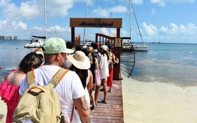 Catamaran Sail with Snorkeling and Beach Club of Isla Mujeres photo 13