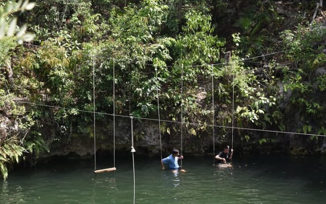 Jungle Adventure from Cancun: Ziplines, Bungee swing and Cenote photo 12