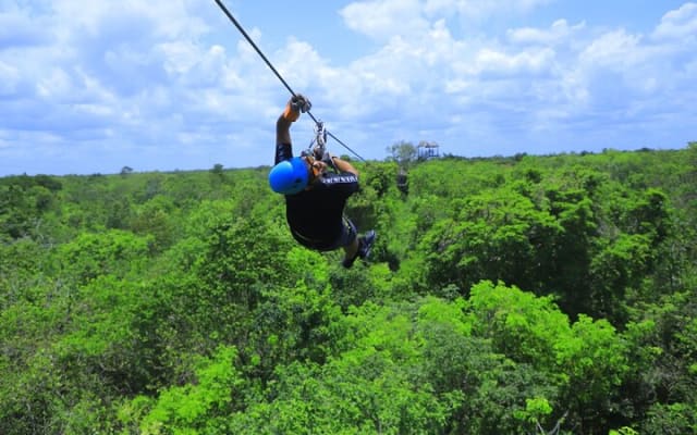 Jungle Zipline Adventure Tour with Cenote swim and Bungee swing photo 11