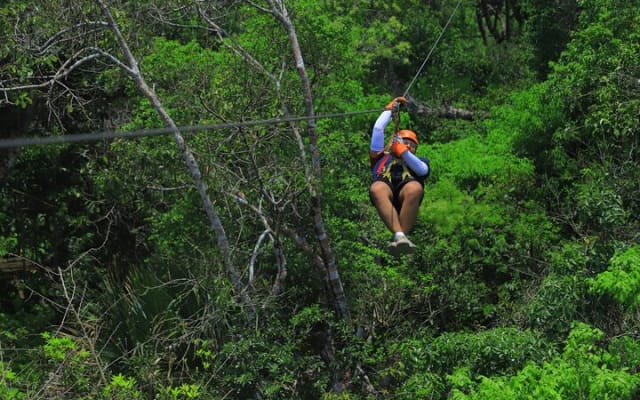 Jungle Zipline Adventure Tour with Cenote swim and Bungee swing photo 3