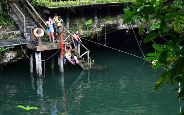 Jungle Zipline Adventure Tour with Cenote swim and Bungee swing photo 4