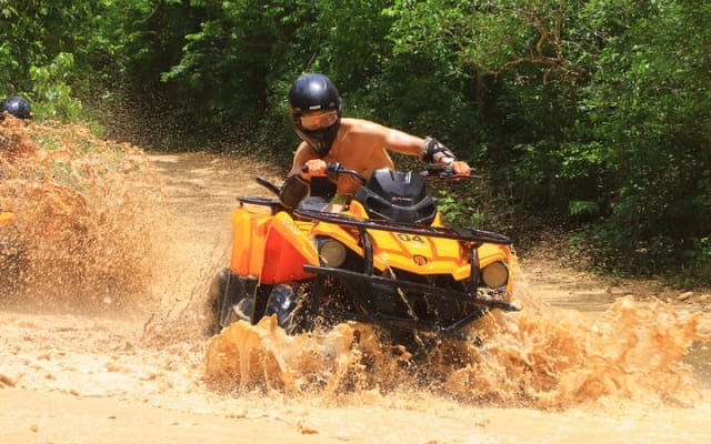 Half Day Outdoor Adventour ATV, Rappel, Cenote, Aquatic Zipline photo 8