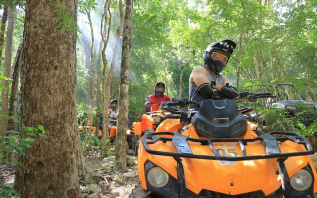 Half Day Outdoor Adventour ATV, Rappel, Cenote, Aquatic Zipline photo 9