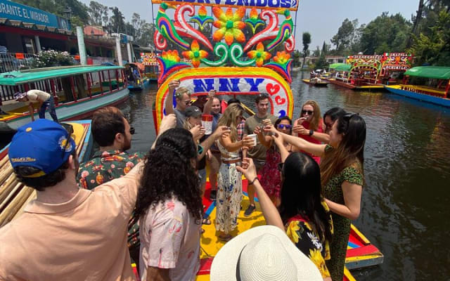 Xochimilco & Mexican Party with Guacamole & Unlimited Drinks
