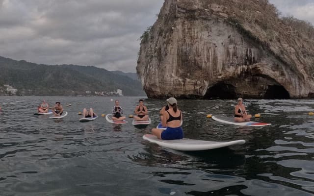 Private SUP Yoga and Snorkeling Adventure to Los Arcos