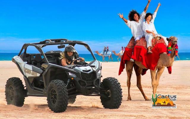 Beach CAN-AM SXS X3 and Camel Ride in Cabo