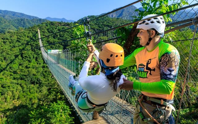 Full Zip Line Tour + Mules + Jorullo Bridge
