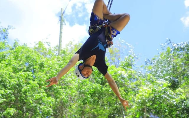 Top Ziplines in Mexico with Cenote, Bungee, snack & transport photo 13
