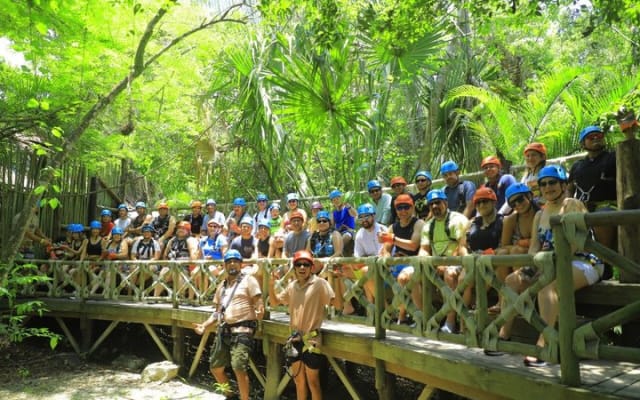 Jungle Zipline Adventure Tour with Cenote swim and Bungee swing photo 13