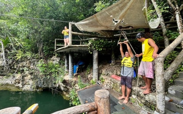 Jungle Zipline Adventure Tour with Cenote swim and Bungee swing photo 8