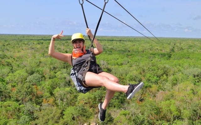 Tulum Jungle 1KM Zipline+ATV+Cenote+Water Zipline & Rappel photo 3