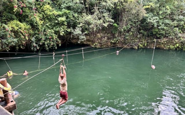 Zipline adventure with bungee swing, sacred cenote and snack photo 12