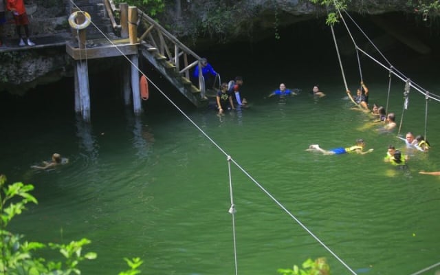 Zipline adventure with bungee swing, sacred cenote and snack photo 6