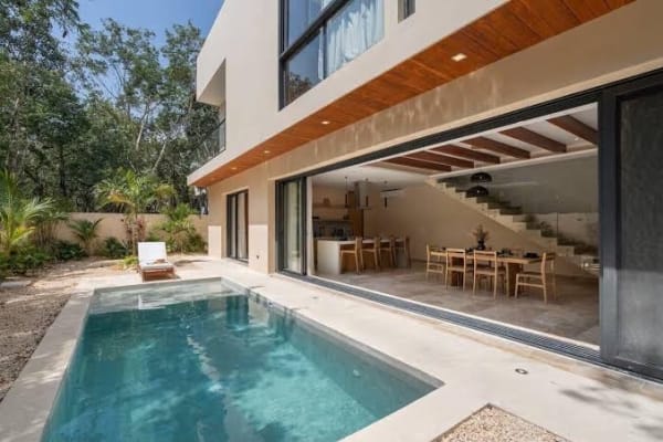 Luxury 4-bedroom villa with private pool & private balcony in Aldea Zama, Tulum
