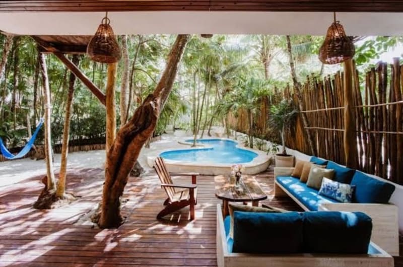 Beachfront villa on Tulum beach hotel zone - Three-Bedroom Villa — photo 3