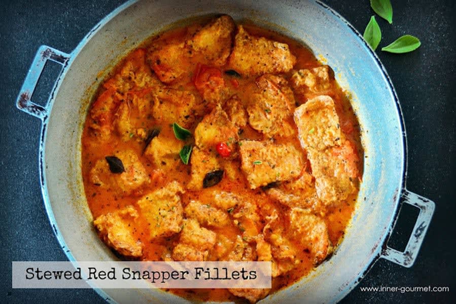 Stewed Red Snapper Fillets - Alica's Pepper Pot
