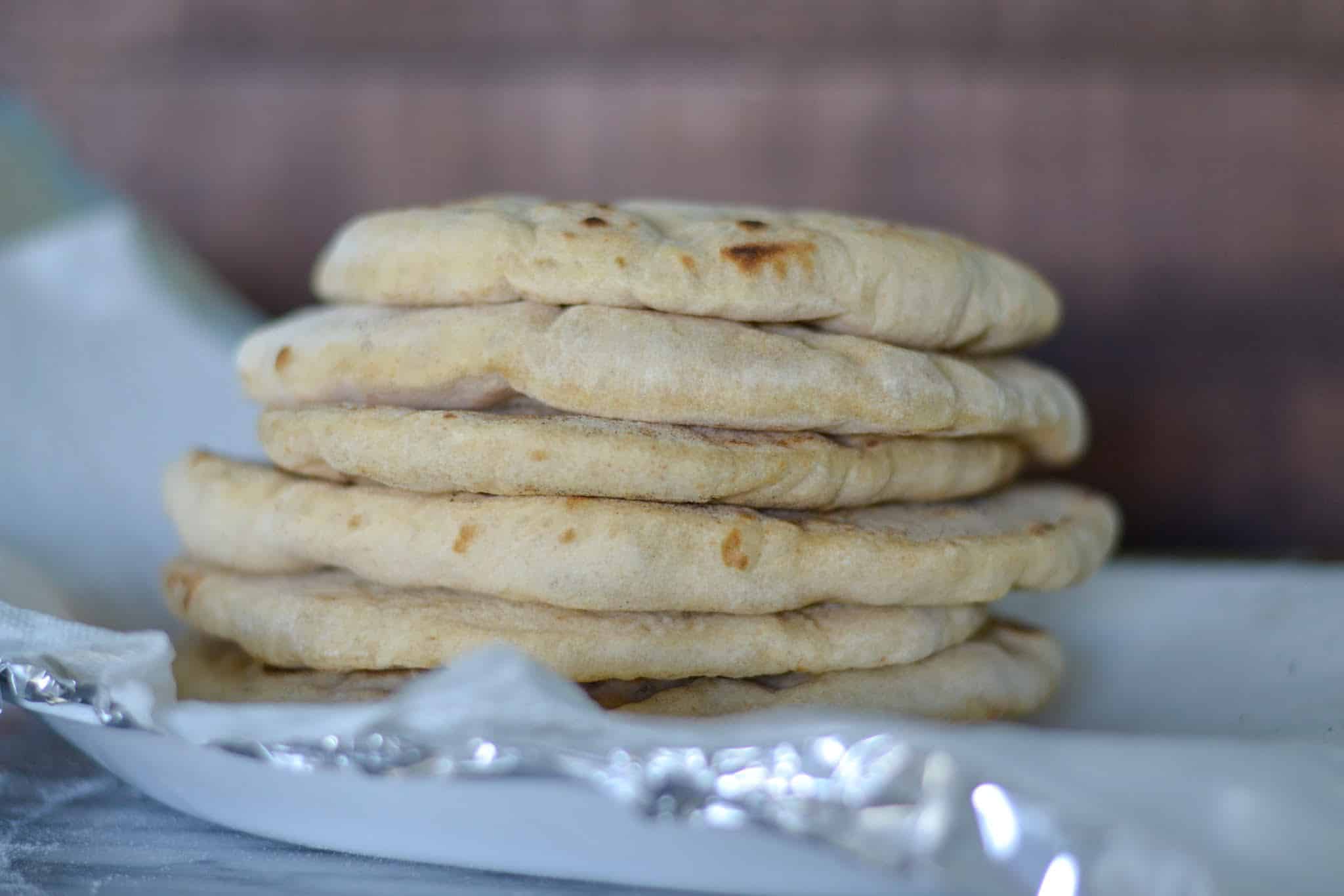 Stack of pillowy sada rotis