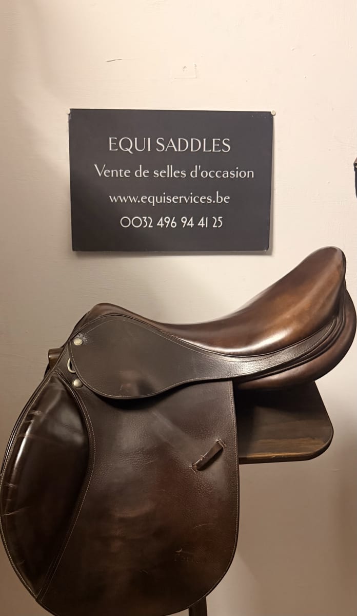 vidaXL Ensemble de selle d'équitation 17,5 cuir véritable vidaXL Ensemble de selle d'équitation 17,5 cuir véritable