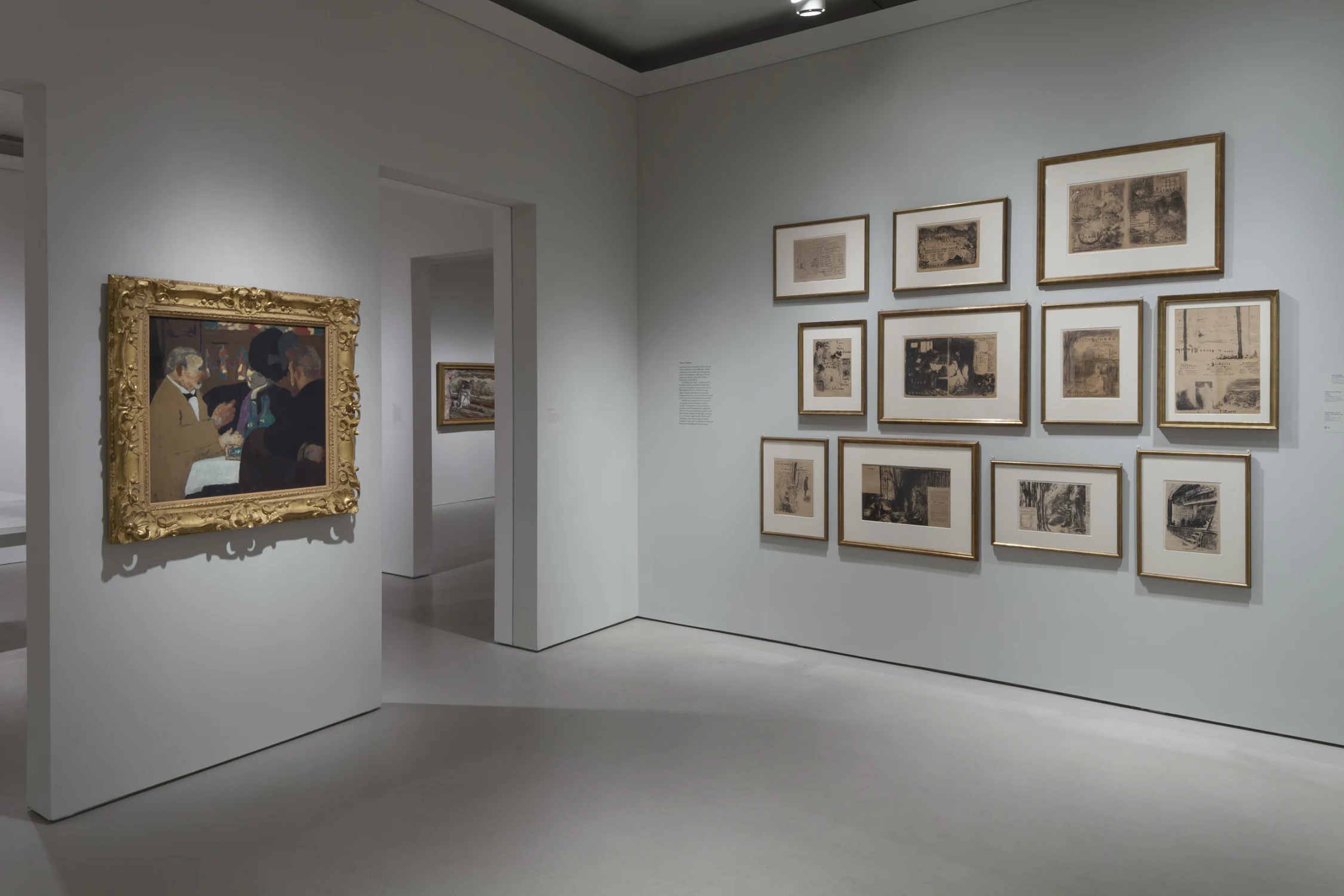 drawings, painting, gold frame