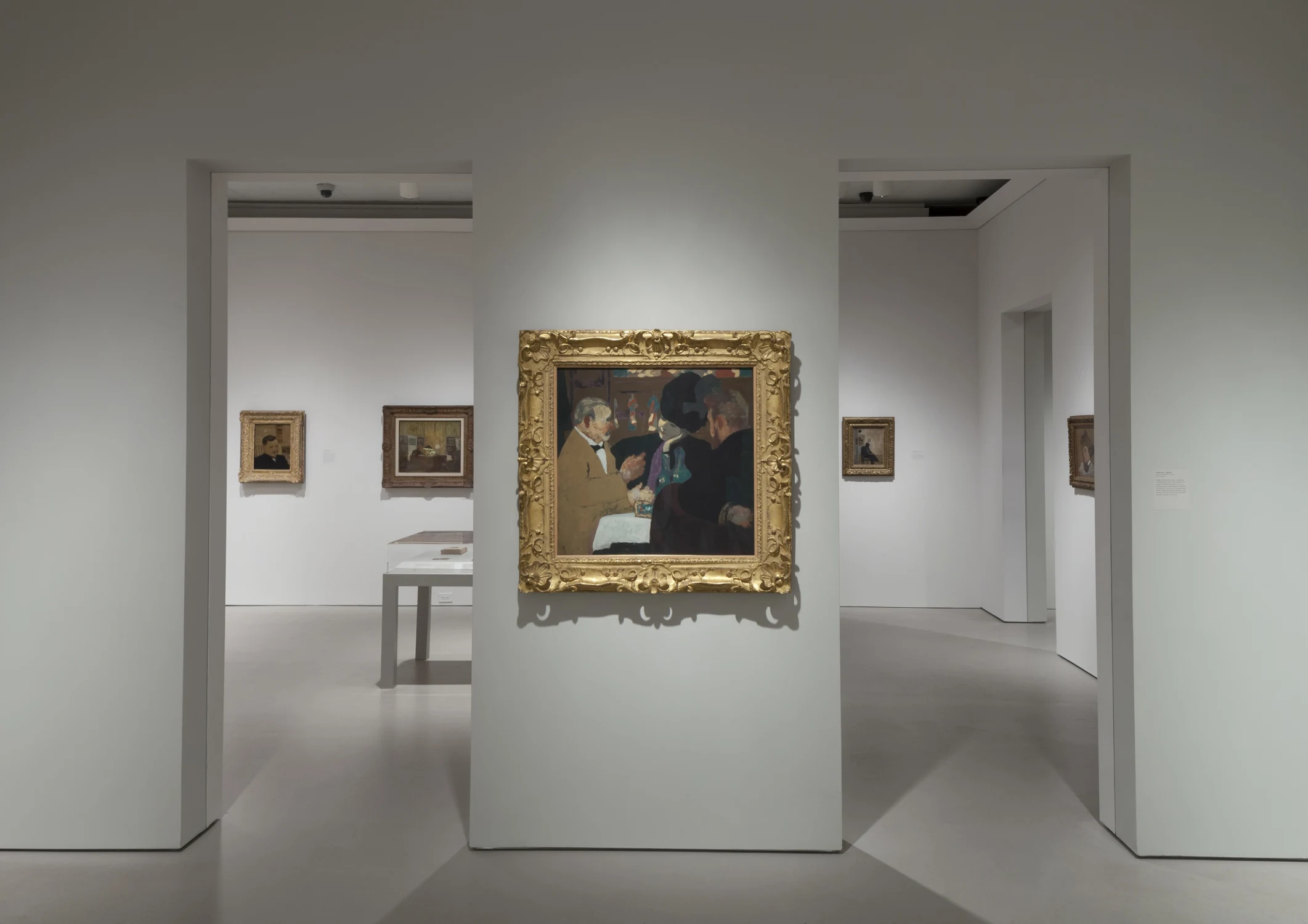 painting, gold frame, doorways