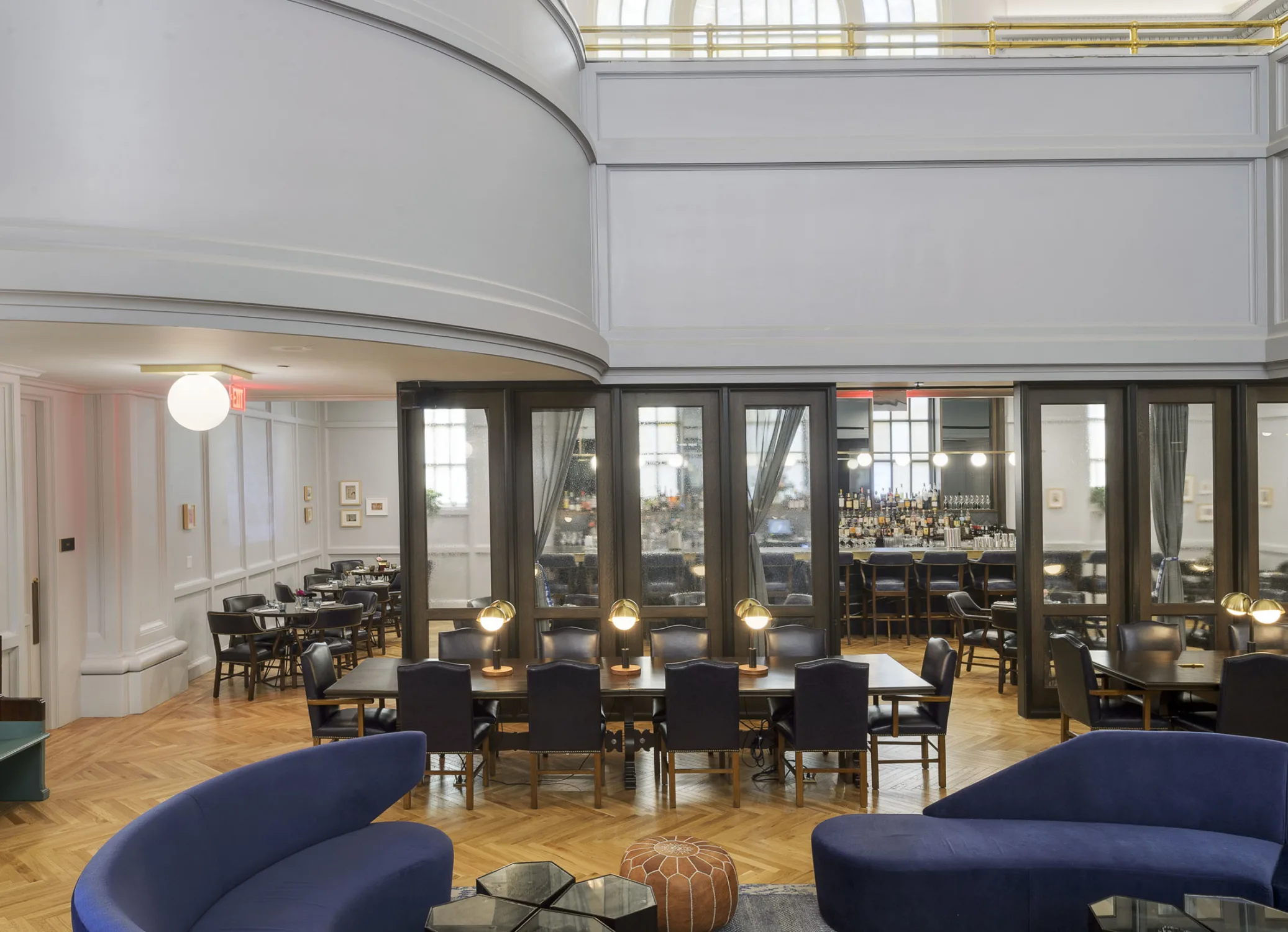 restaurant, sofas, tables, bar