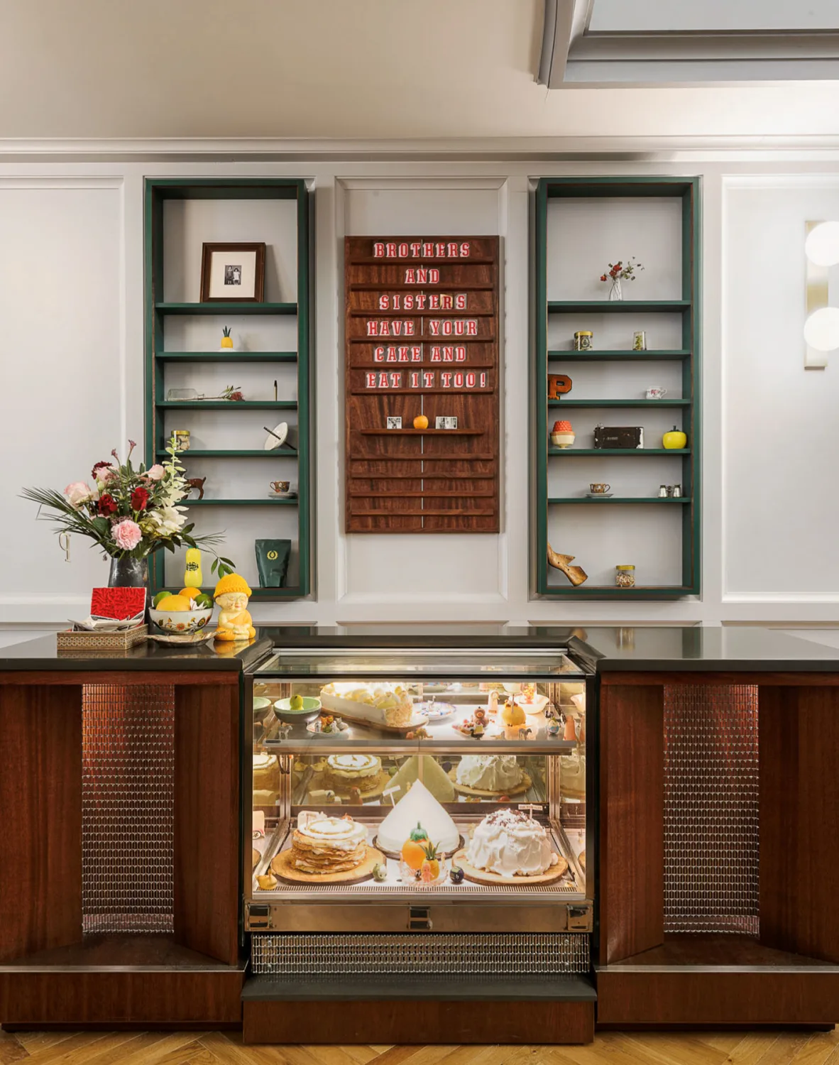bakery, display, counter, shelves