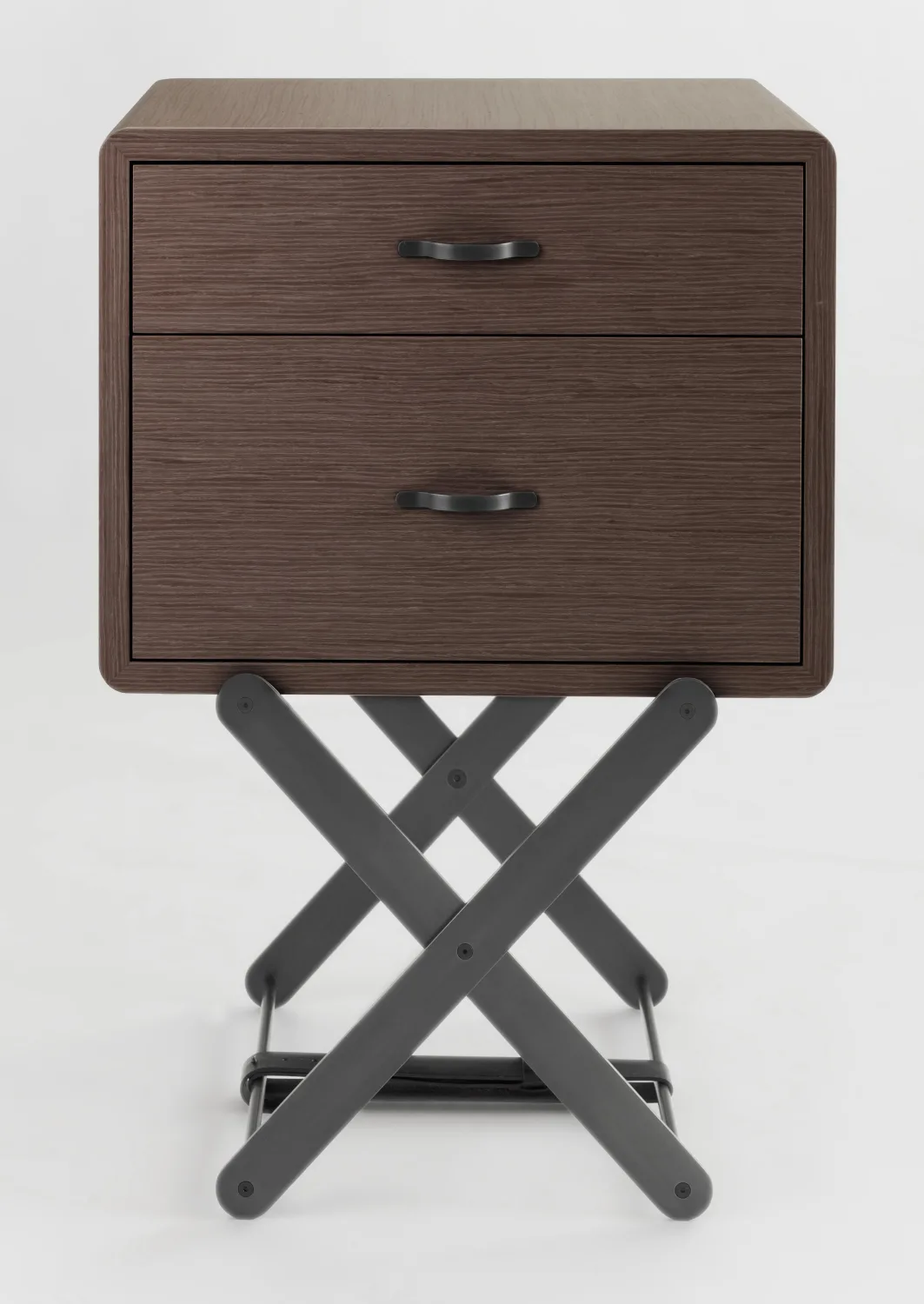nightstand, front, rosewood, metal