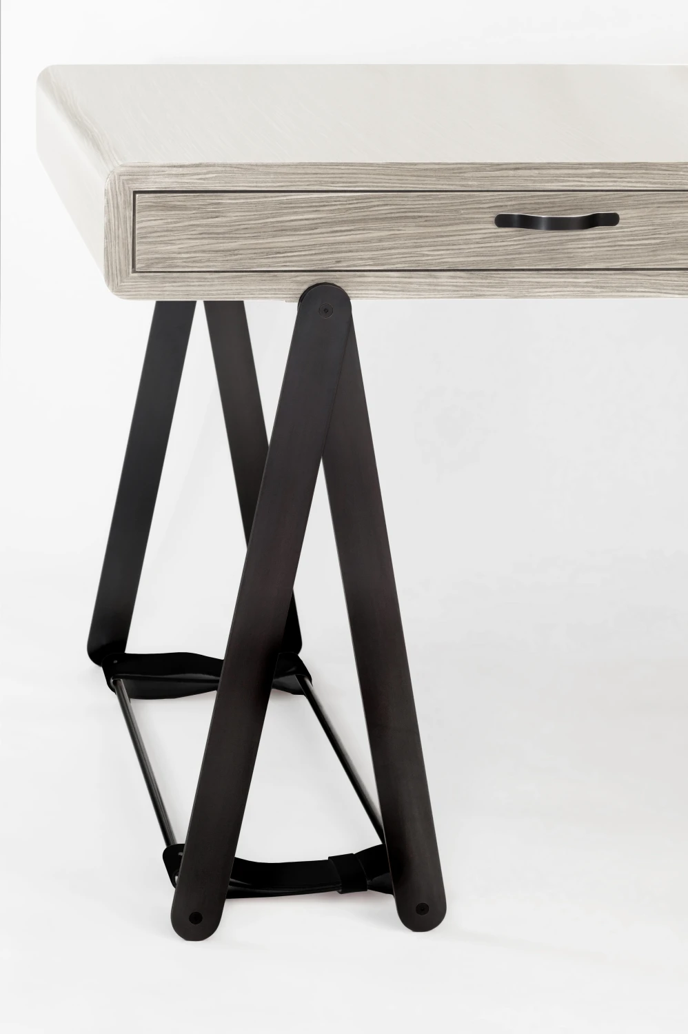 desk, leg, metal, detail, drawer