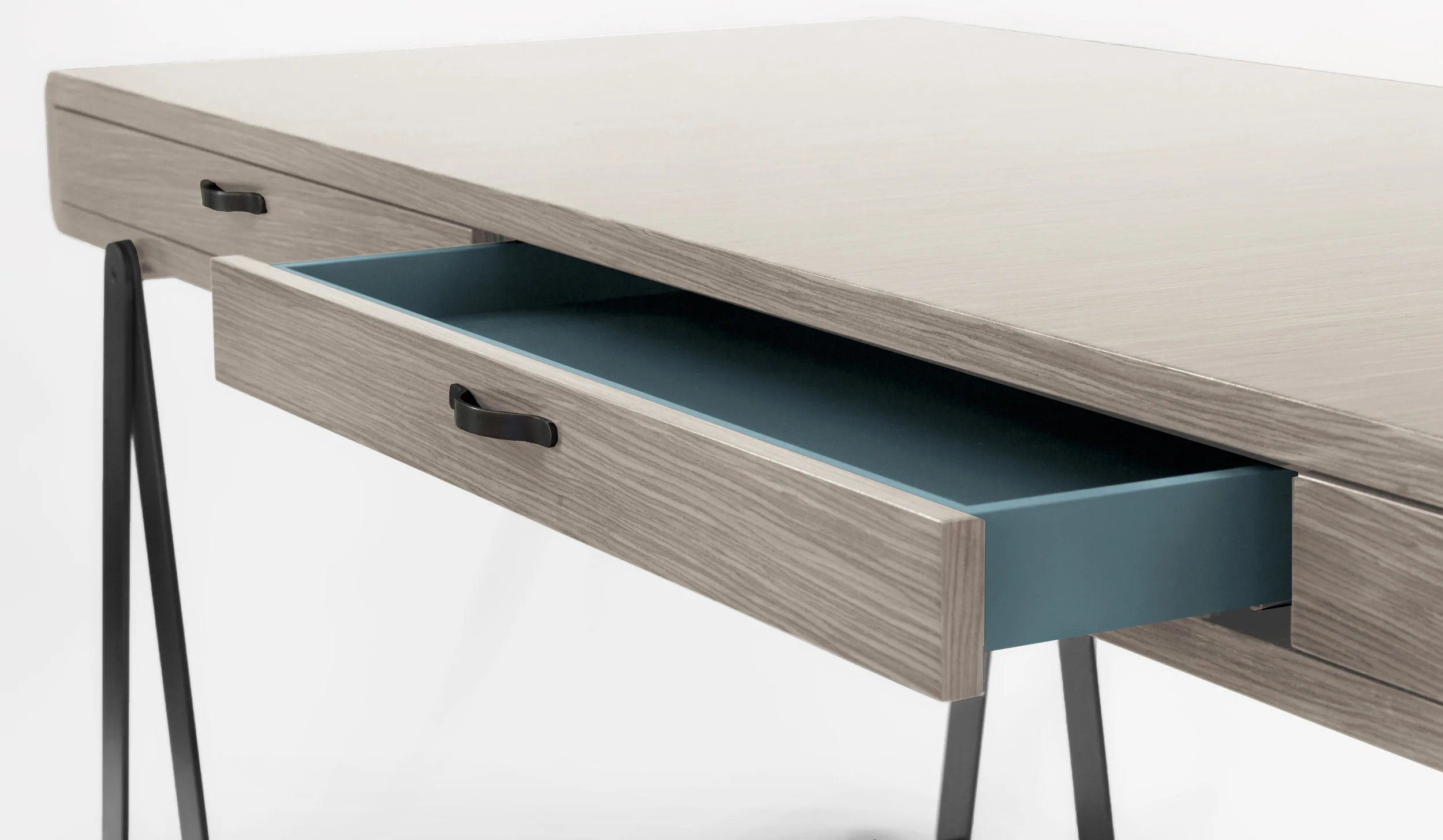 desk, drawer, gray, wood