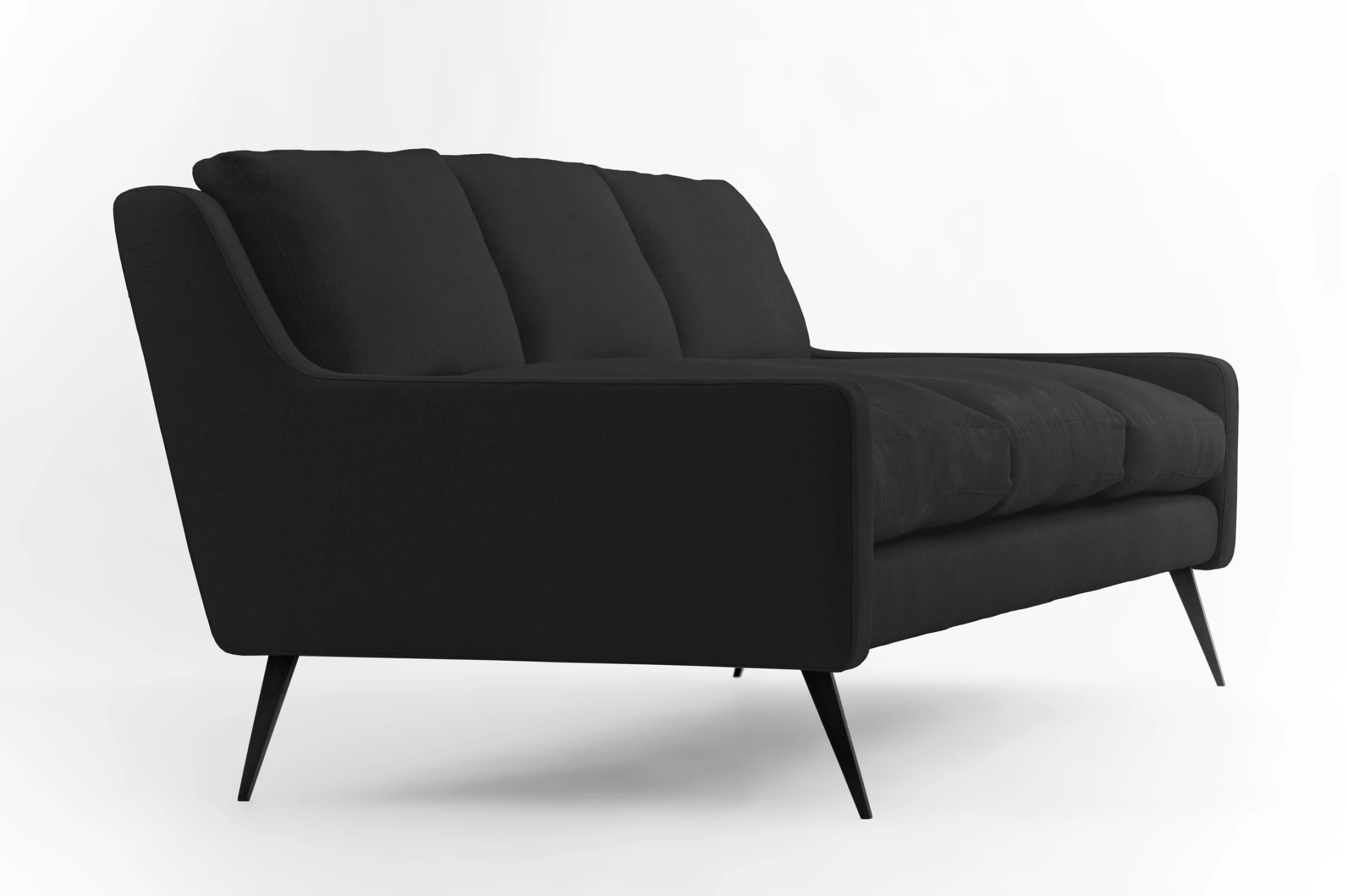 sofa, cushions, black, fabric