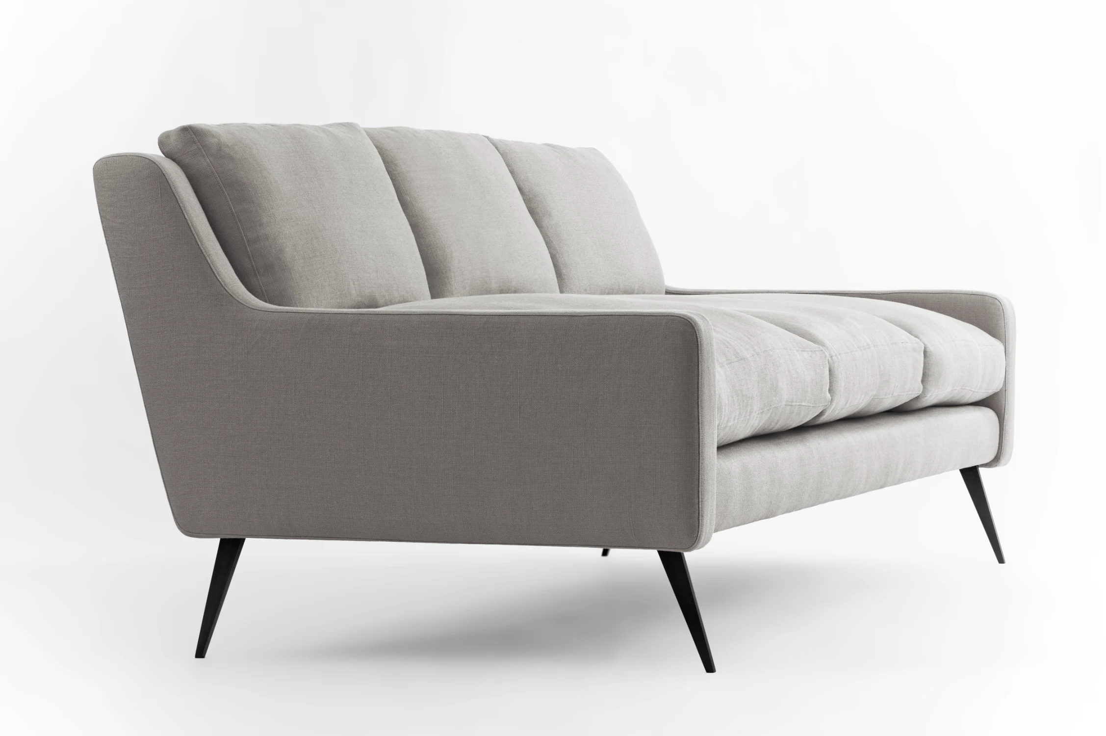 sofa, cushions, light gray, fabric