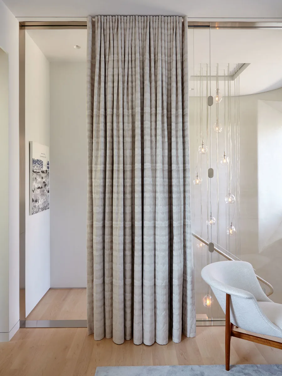 BEDROOM, curtain, chandelier, chair